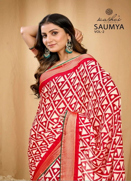 Saumya Vol 2 By Kashvi Printed Moss Viscose Printed Sarees Best Wholesale Shop In Surat